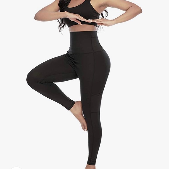 NWT Butter Soft Navy Leggings with Pockets - Picture 3 of 9